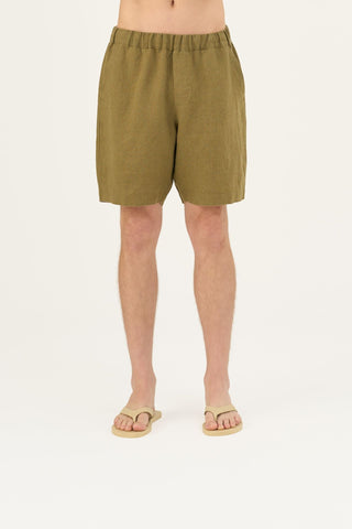Leinen-Shorts Amabilis, Olive Khaki 4