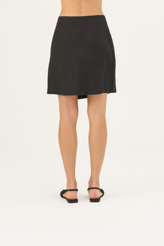 Leinen-Rock Lumen, Black 6