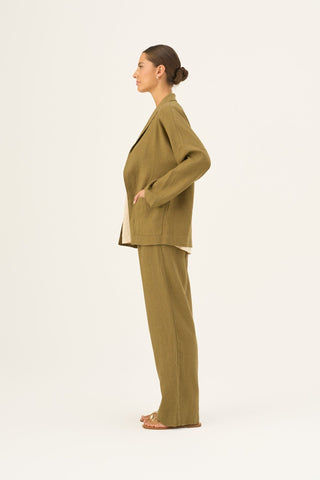 Leinenjacke Sonata, Olive Khaki 3