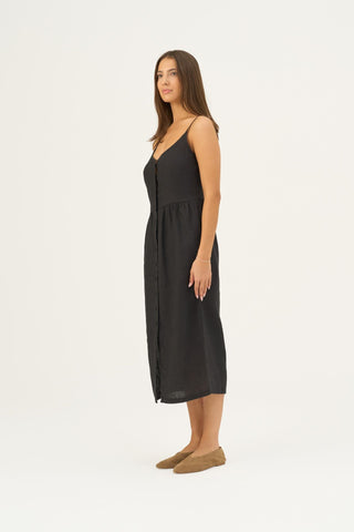 Leinenkleid Camilla, Black 3