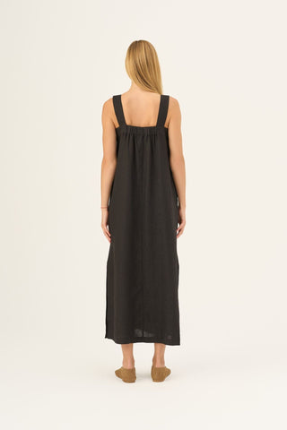 Leinenkleid Fugue, Black 5