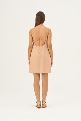Leinenkleid Stella, Maple Sugar 4