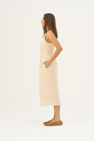 Leinenkleid Camilla, Brazilian Sand 4