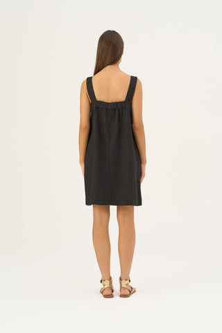 Leinenkleid Fughetta, Black 5