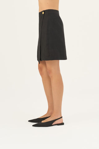 Leinen-Rock Lumen, Black 5