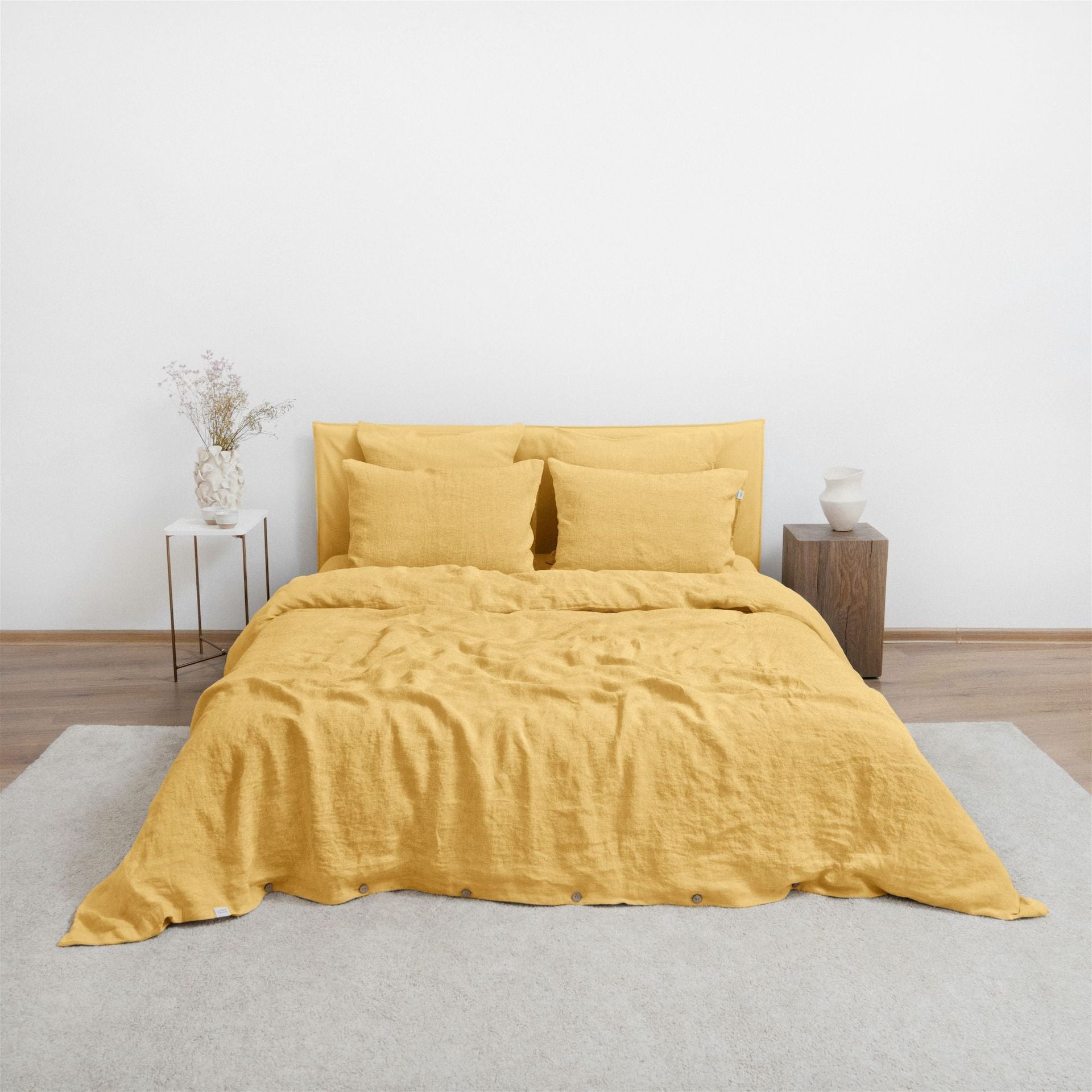 Leinen-Bettbezug, Butter – Linen Tales