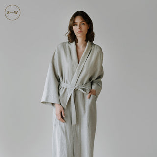 Melange Linen Blend Gown - Linen Tales 1