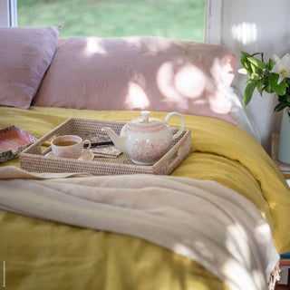 Misty Rose Leinen Kissenbezug 3
