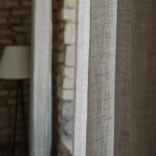 Leinen-Tagesvorhang Tie Top, Natural 2er-Set 6