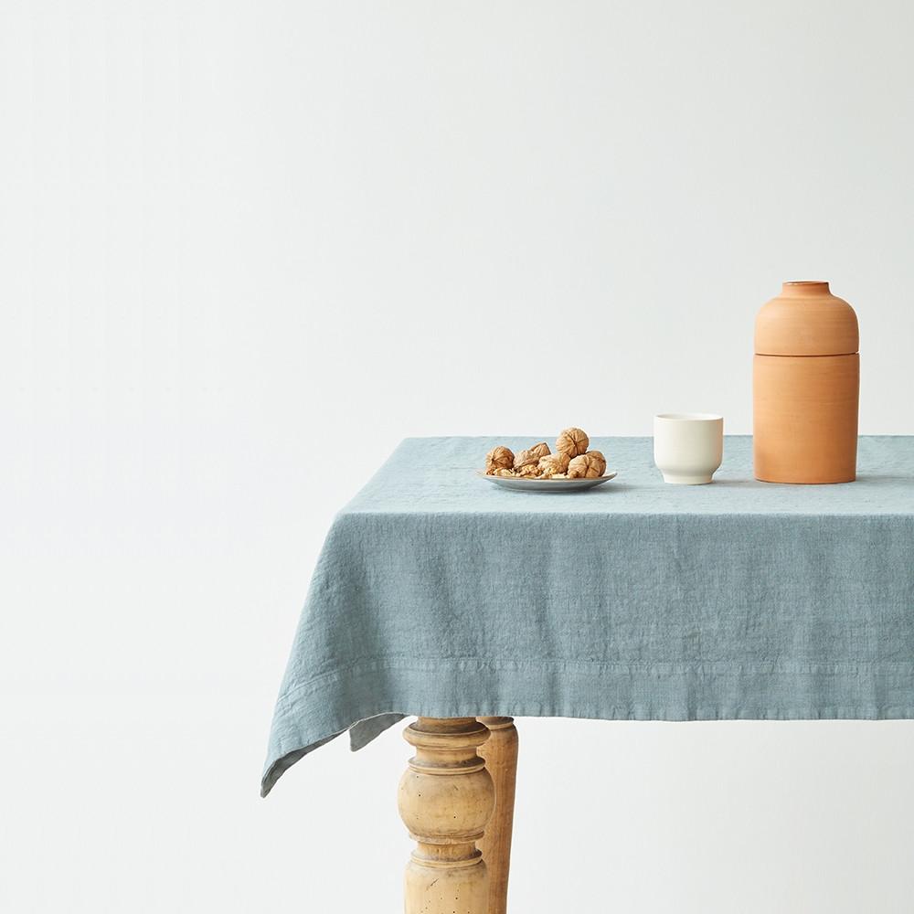 Leinen-Tischdecke, Blue Fog – Linen Tales