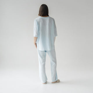 Leinen-Loungewear-Set Primrose, Baby blue 3