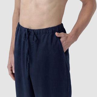 Bilberry Blue Farbe Leinen Currant-Loungewear-Set Hose 5