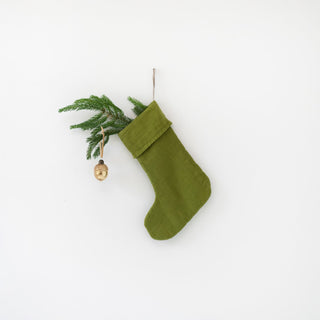 Leinen-Weihnachtsstrumpf, Christmas Green 