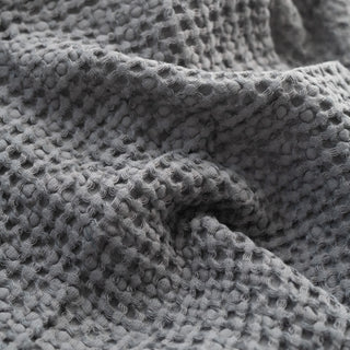 Waffelpiqué-Handtuch aus Leinen Dark Grey 8 9