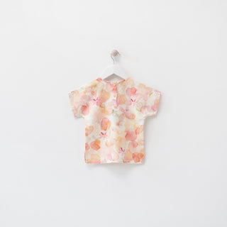 Leinen-T-Shirt Wood Grouse für Kinder, Floral 2