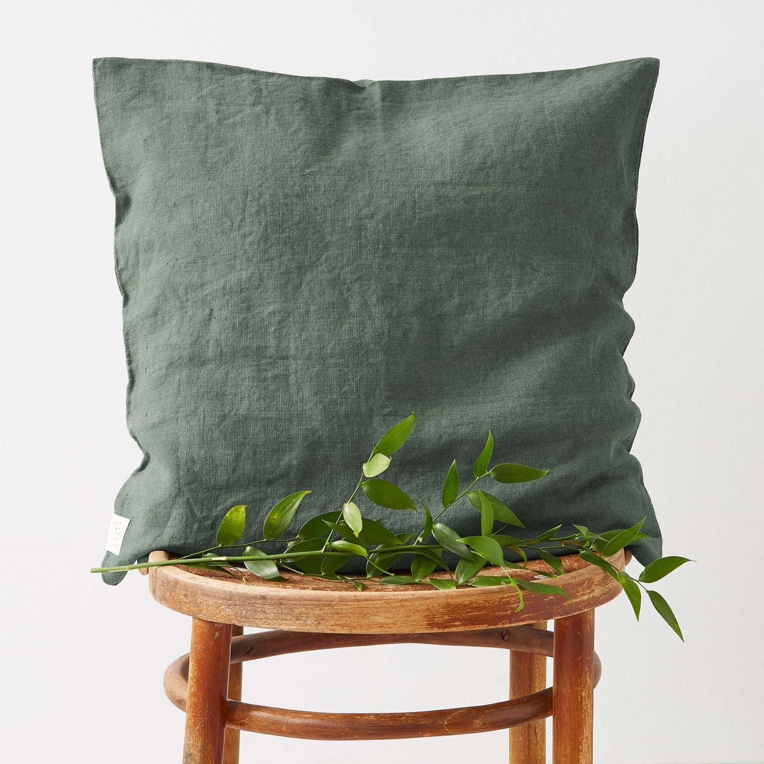 Leinen-Kissenbezug, Forest Green – Linen Tales
