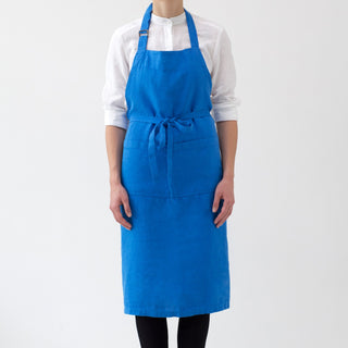 French Blue Leinen Schürze Chef 1