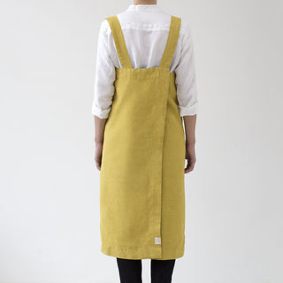 Lemon Curry Leinen Schürze Pinafore 2 