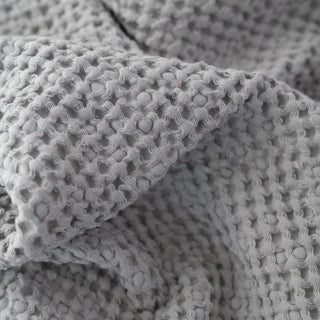 Waffelpiqué-Handtuch aus Leinen Light Grey 8 8