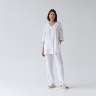 Optical White Farbe Leinen Primrose-Loungewear-Set  für Damend 1