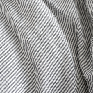 Leinen-Bettbezug-Set, Thin Black Stripes 11