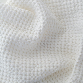 Waffelpiqué-Handtuch aus Leinen White 8 10