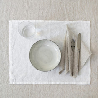 Leichtes Leinen-Tischset, White 4